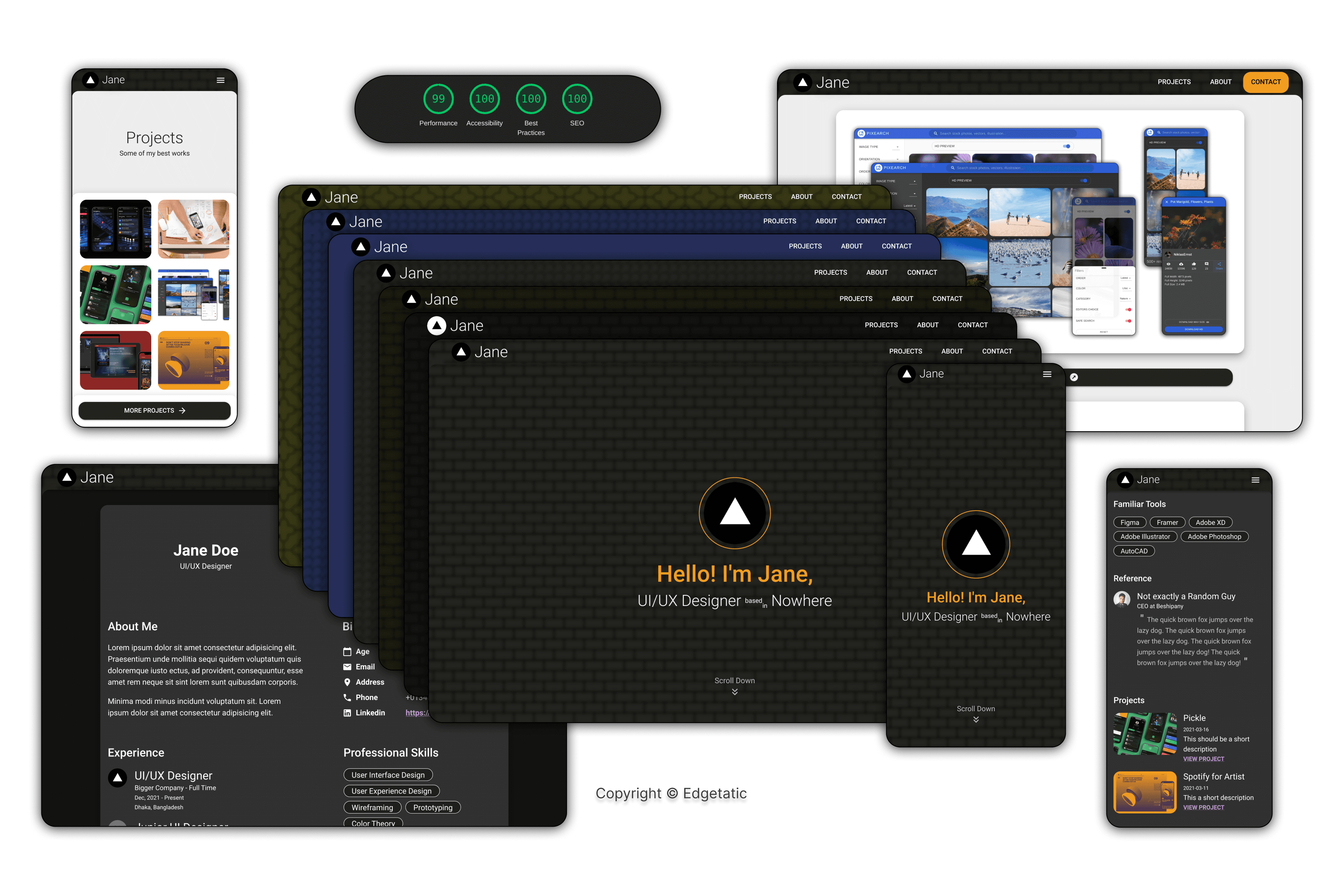 High-performance static portfolio site