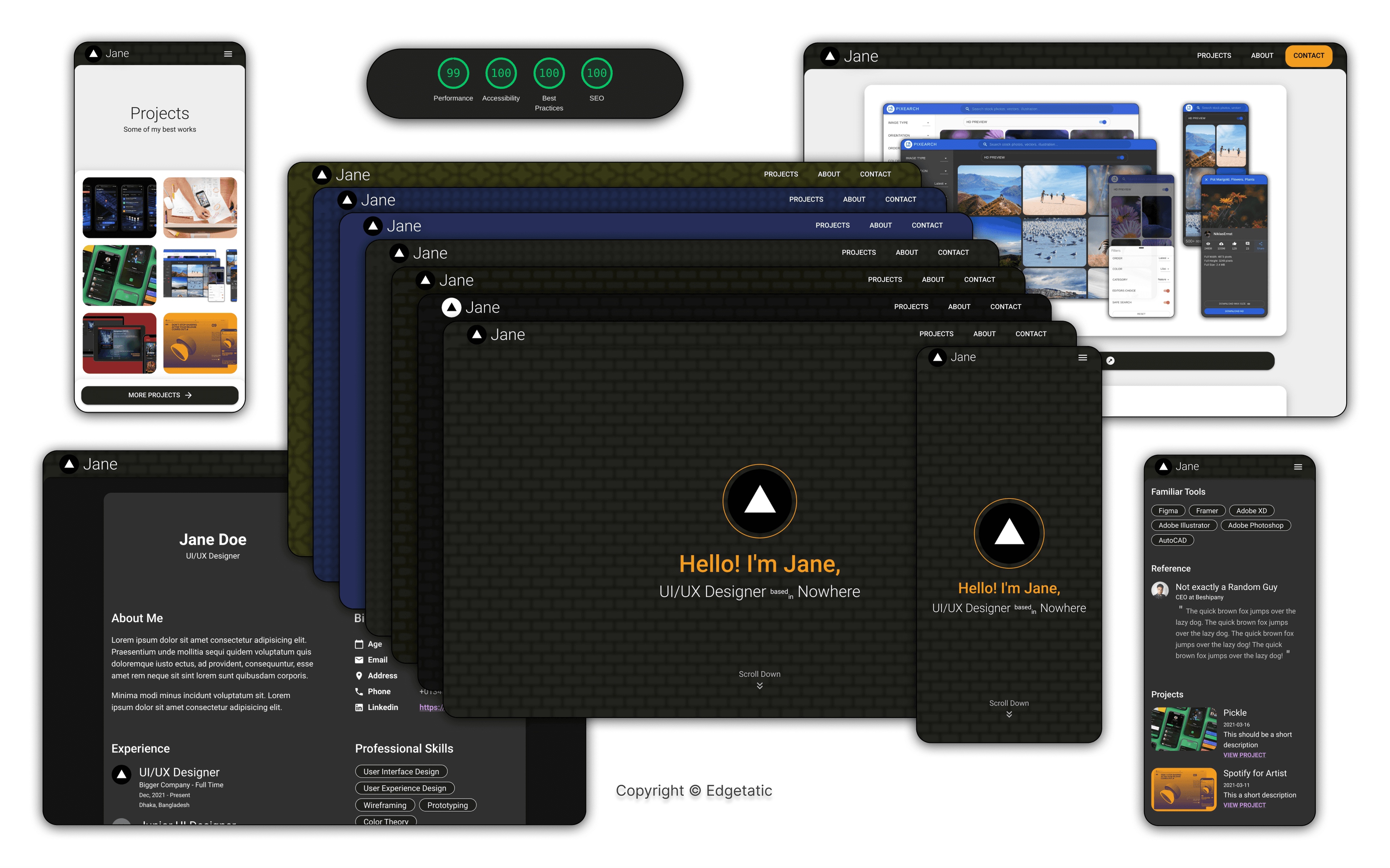 High-performance static portfolio site